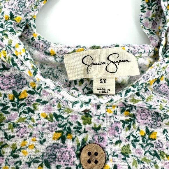 Jessica Simpson Floral Top & Gap Stretch Midi Shorts Outfit Size 5 - Picture 3 of 9